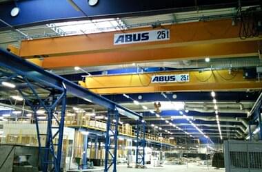 ABUS Zweiträgerlaufkrane ZLK im Samsung Werk in Polen 