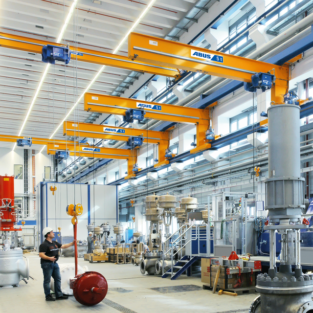 Wand-Laufkrane EWL in der Firma Samson in Frankfurt