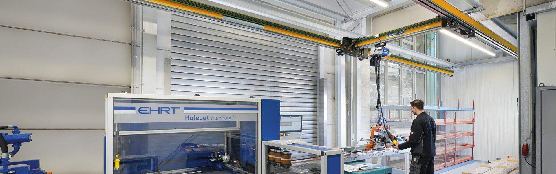 ABUS Einträgerkran EHB-X in der Firma elbag Energietechnik in Weisel ABUS Einträgerkran EHB-X in der Firma elbag Energietechnik in Weisel