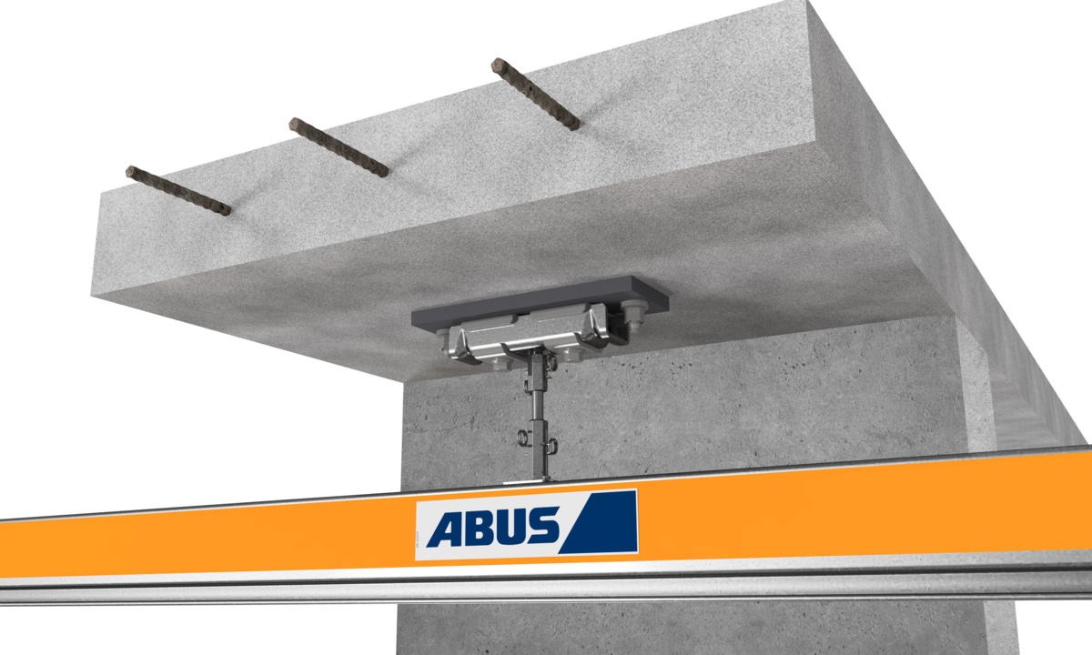 Befestigung an Betondecke mit Dübeln