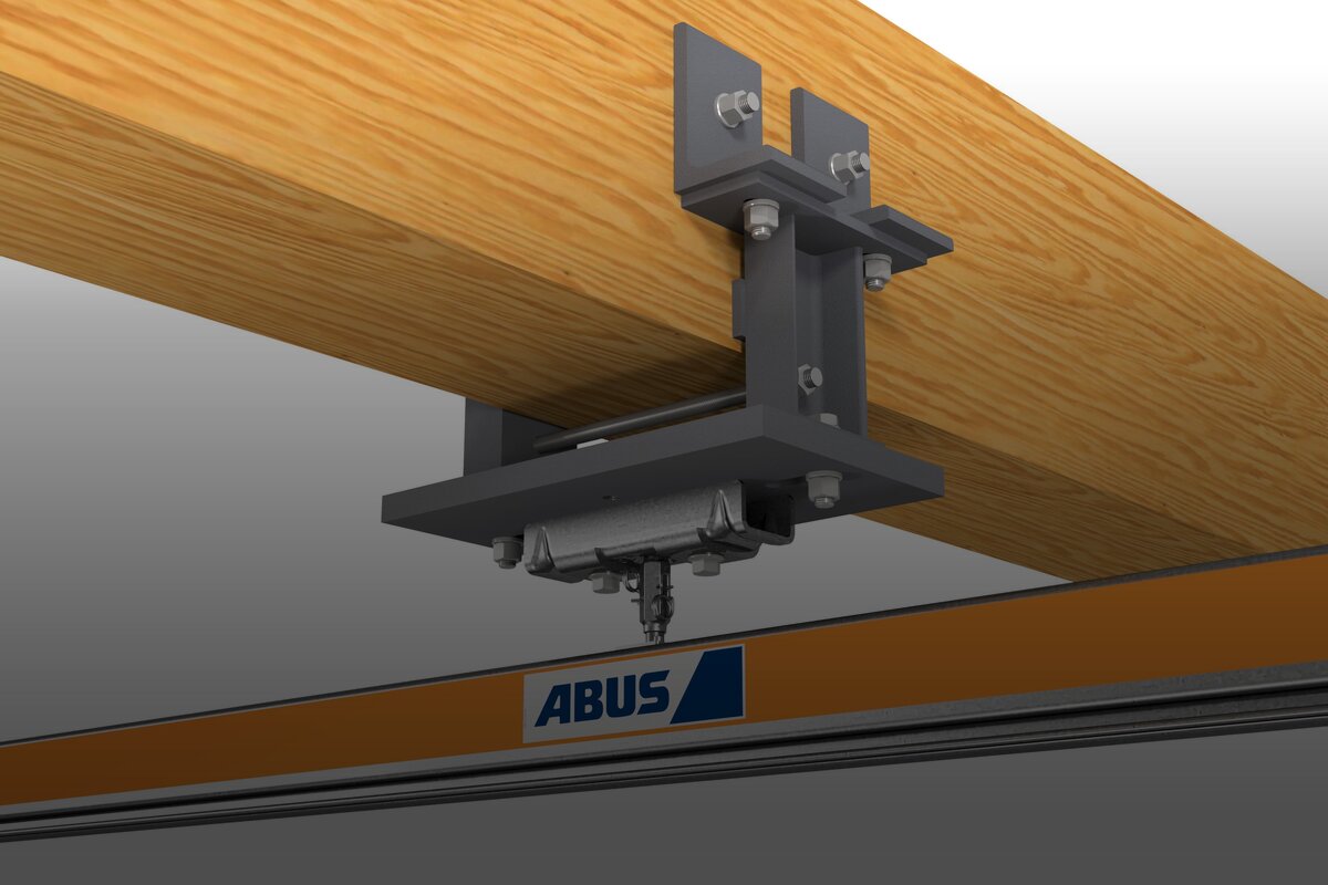 Schraubbefestigung der Aufhängung an die Binderkonsole