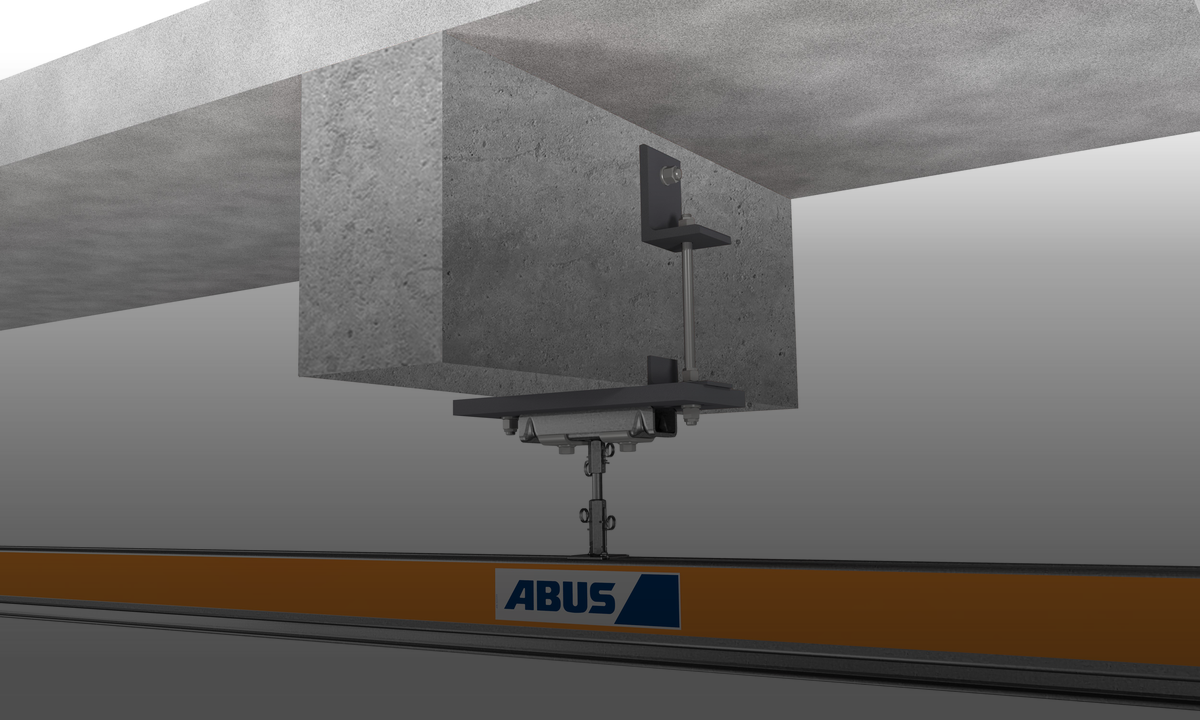 Schraubbefestigung der Aufhängung an die Binderkonsole