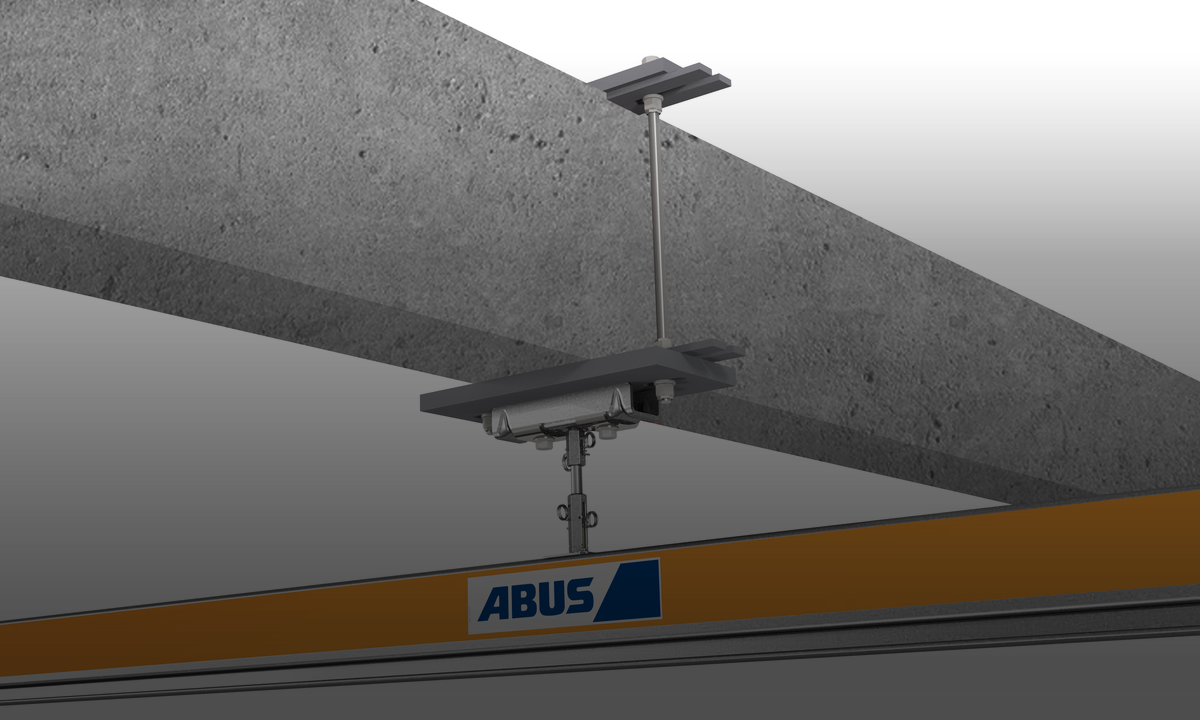 Befestigung der Krananlage an die Umklammerungskonsole